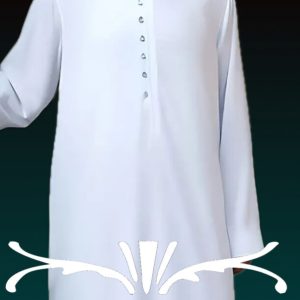 2XL White Button Down Thobe