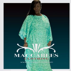 Woman’s Jade African Embroidered Kaftan