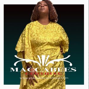 Women’s Yellow African embroidered Kaftan