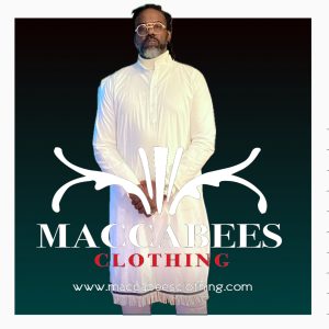 Maccabees White Paisley Thobe size 46