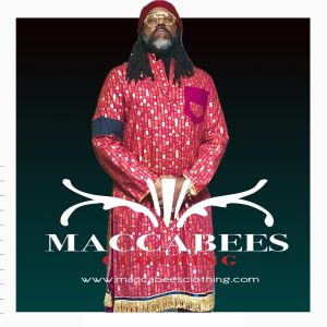Maccabees Wine Print Thobe Size 44