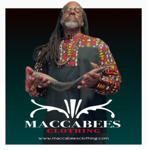 Maccabees Red Africa Print thobe Size 48
