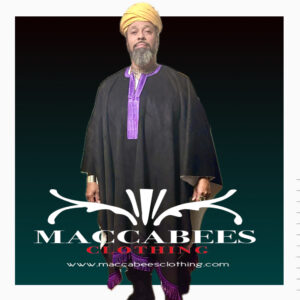 Maccabees Black and Purple Poncho